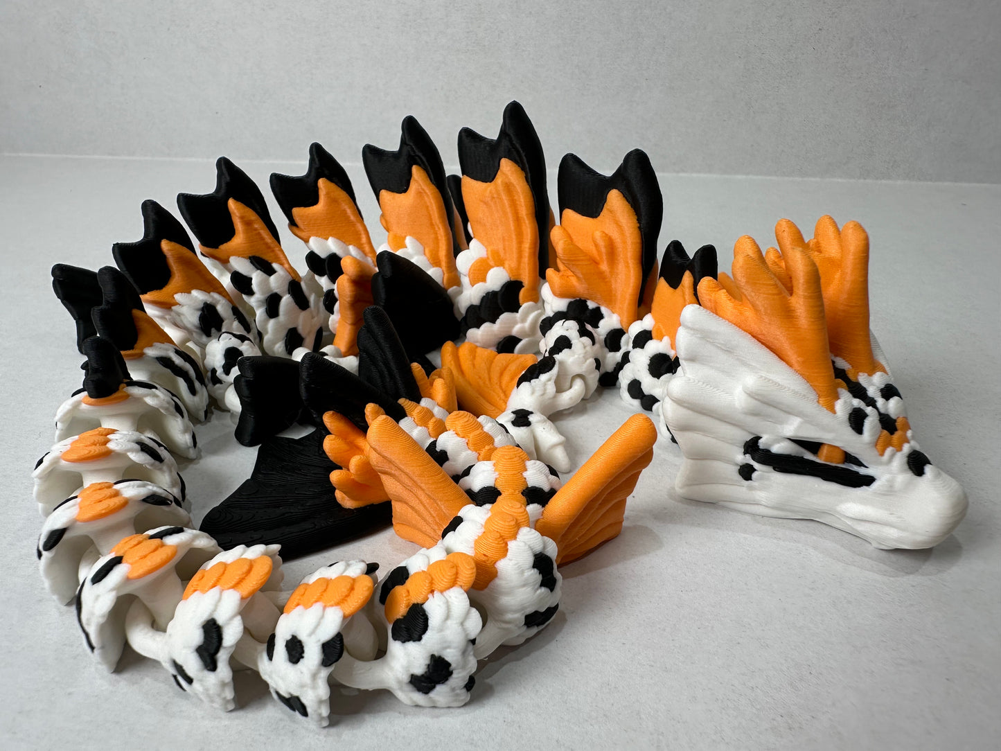3D Printed Articulating Koi Fish Dragon – Elegant Fantasy Decor Gift