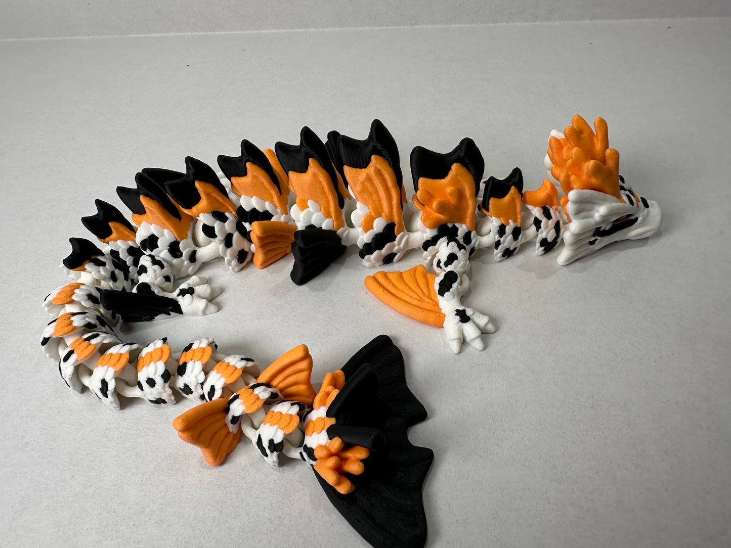 3D Printed Articulating Koi Fish Dragon – Elegant Fantasy Decor Gift