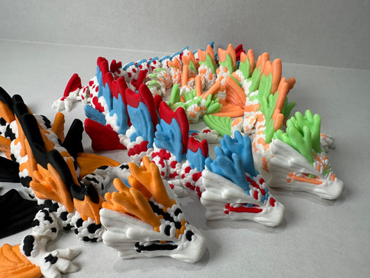 3D Printed Articulating Koi Fish Dragon – Elegant Fantasy Decor Gift