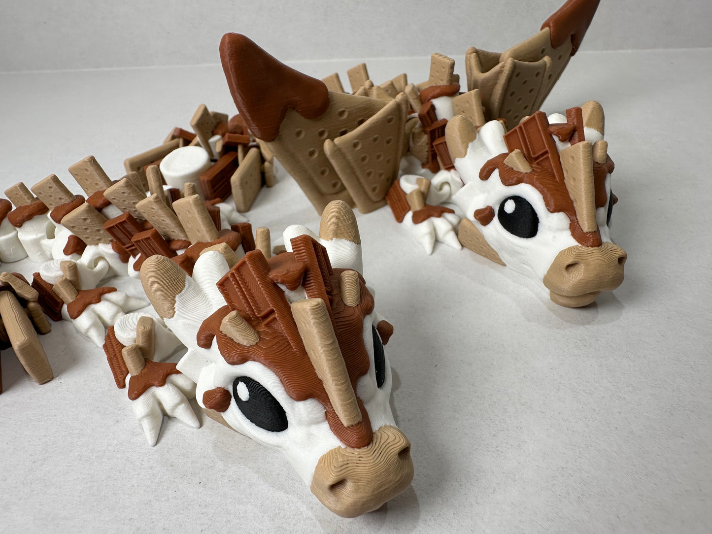 3D Printed Articulating Baby S’more Dragon – Cute Fantasy Campfire Decor
