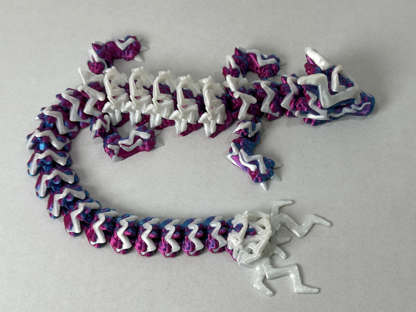 3D Printed Articulating Storm Dragon – Poseable Fantasy Creature Shelf Decor