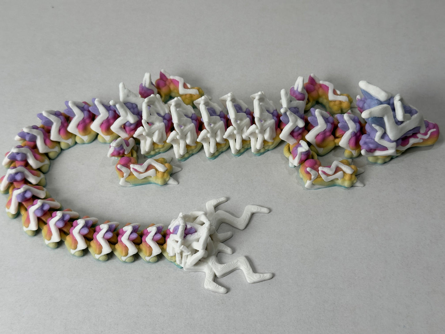 3D Printed Articulating Storm Dragon – Poseable Fantasy Creature Shelf Decor