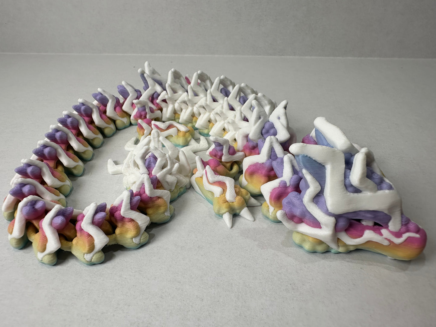 3D Printed Articulating Storm Dragon – Poseable Fantasy Creature Shelf Decor