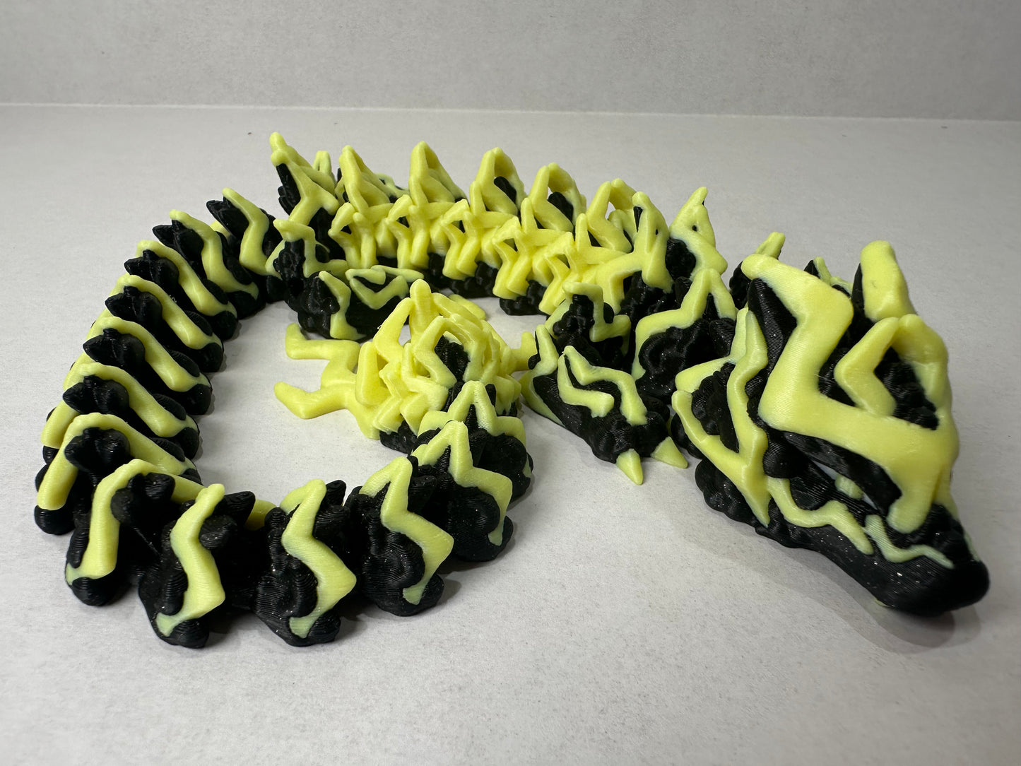 3D Printed Articulating Storm Dragon – Poseable Fantasy Creature Shelf Decor