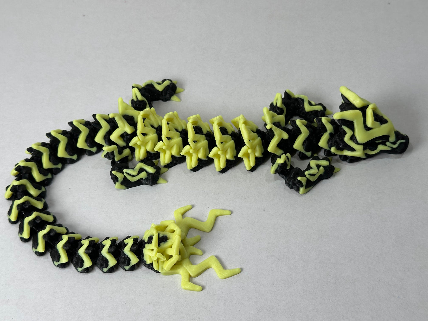 3D Printed Articulating Storm Dragon – Poseable Fantasy Creature Shelf Decor