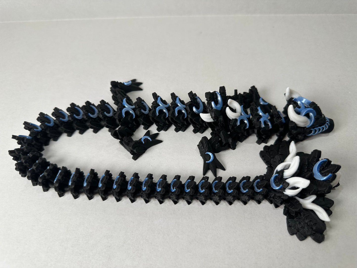 3D Printed Articulating Lunar Dragon – Poseable Celestial Fantasy Decor