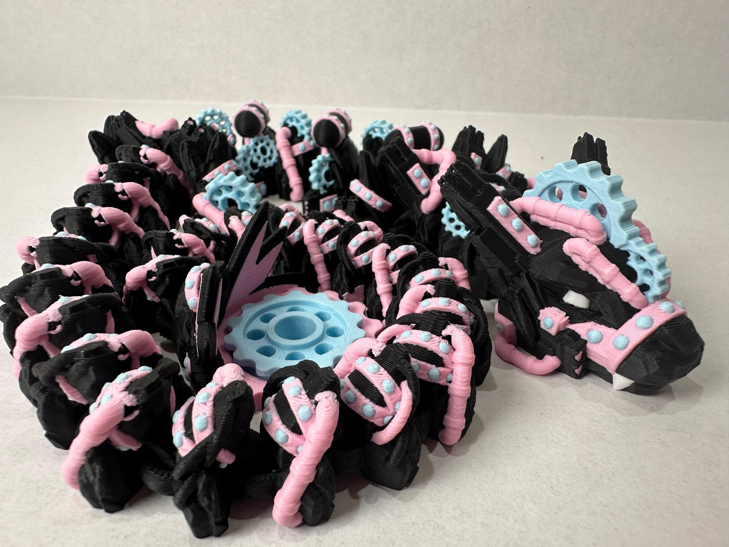 3D Printed Articulating Steampunk Dragon – Poseable Mechanical Fantasy Decor