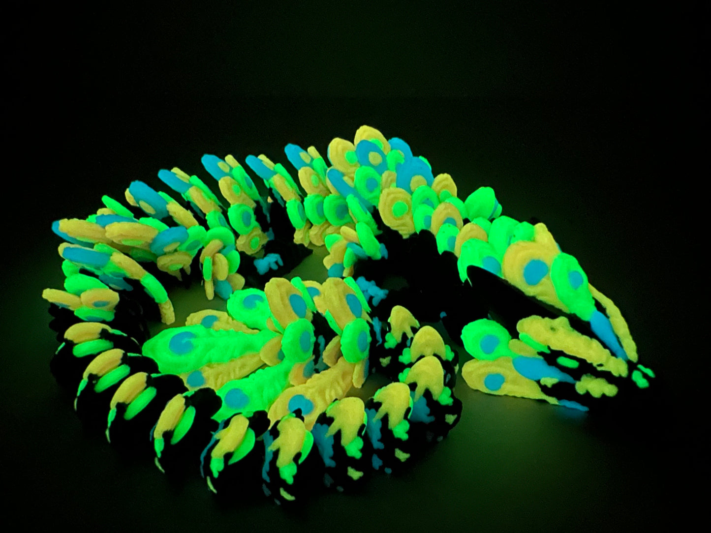 Articulating 3D Printed Peacock Dragon – Fantasy Shelf Decor Collectible