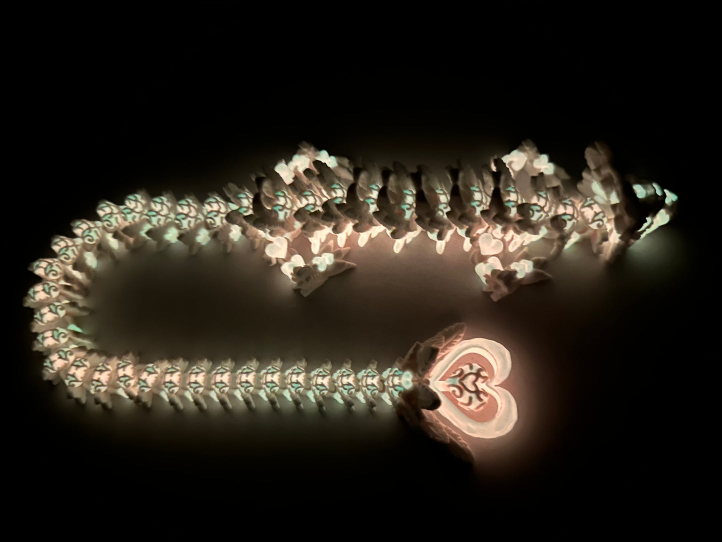 Articulating Adult Heart Dragon – 3D Printed Fantasy Decor with Glow Option