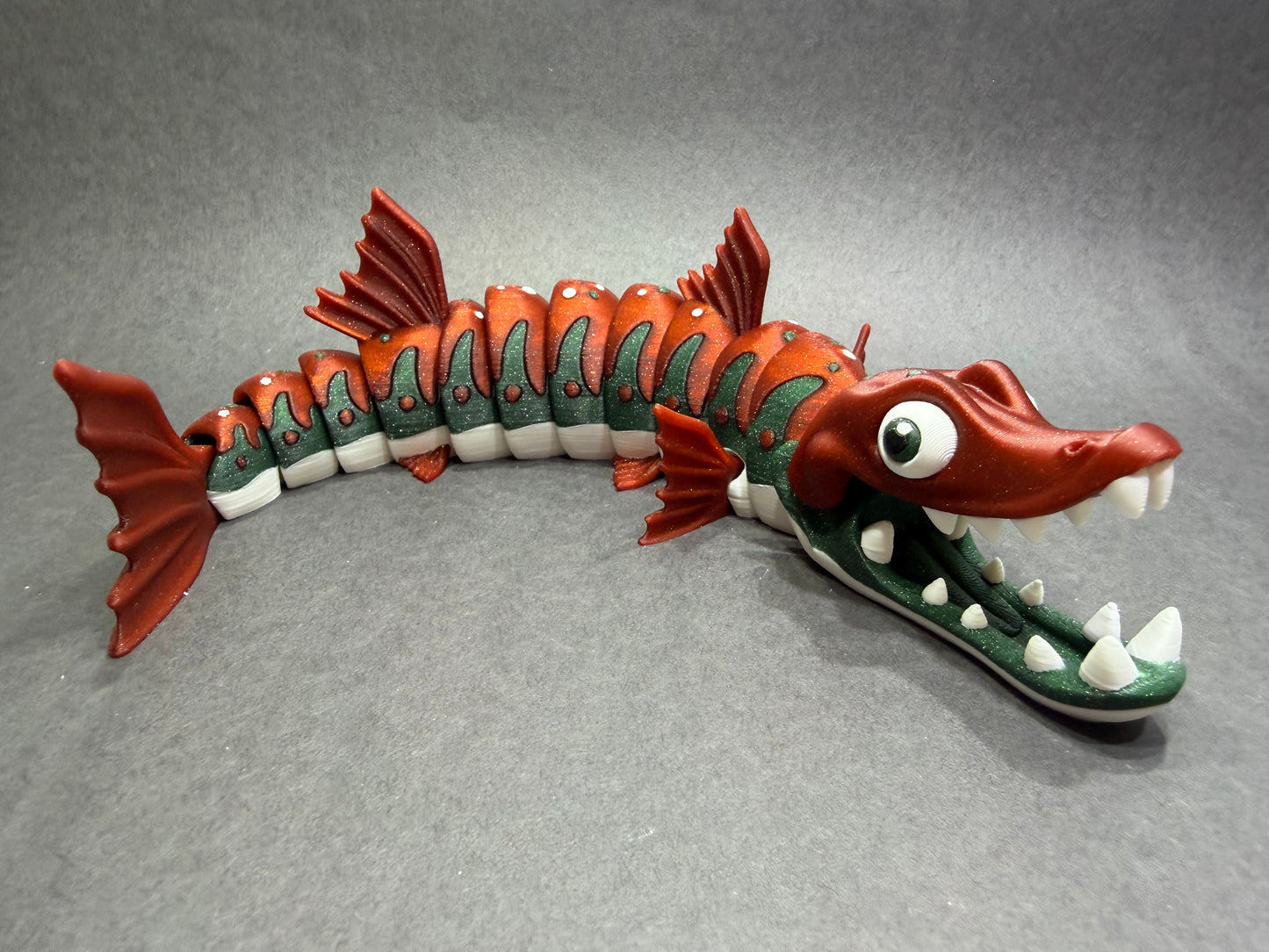 Articulated Barracuda Fish Flexible 3D Printed Ocean Animal