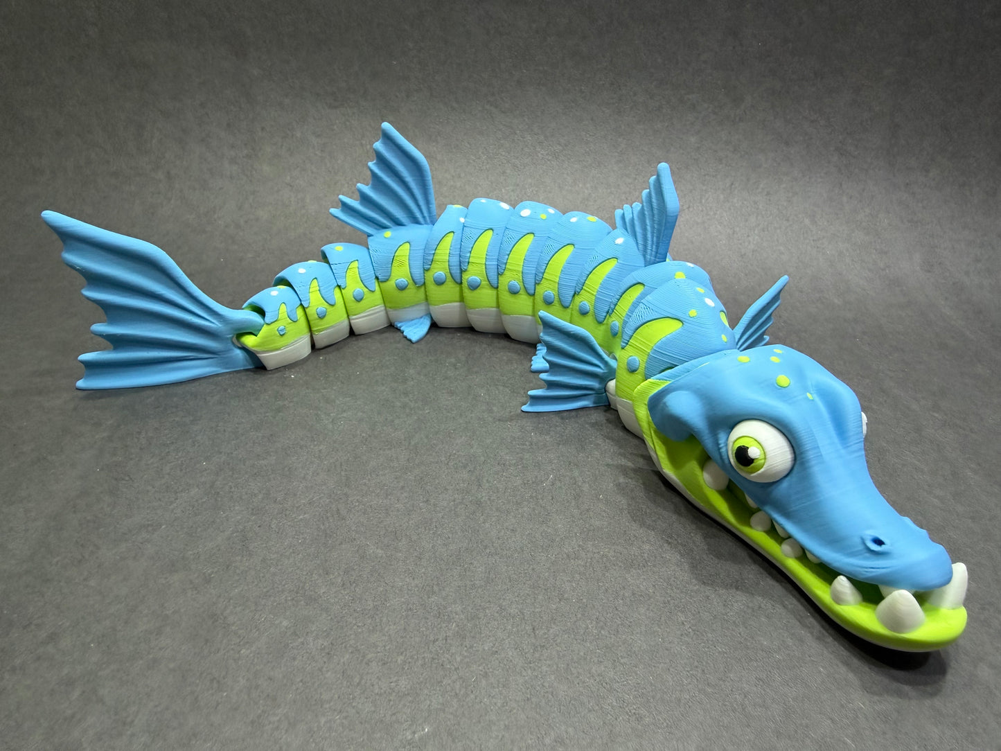 Articulated Barracuda Fish Flexible 3D Printed Ocean Animal
