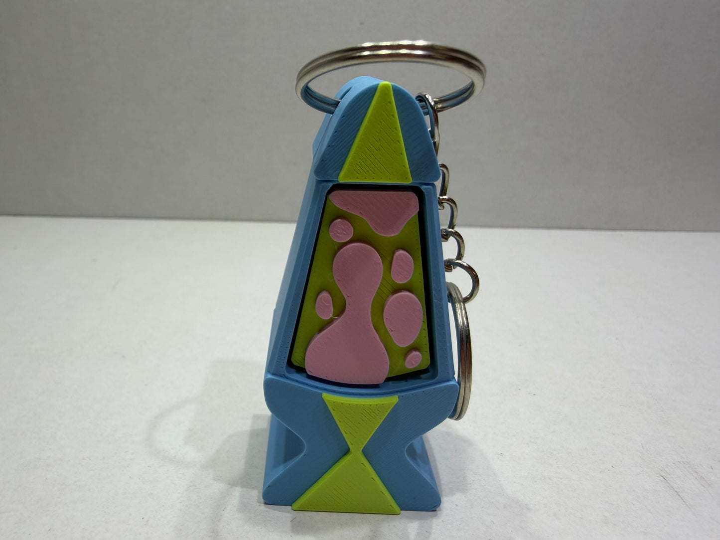 3D Printed Lava Lamp Clicker Keychain | Retro Fidget Accessory (Glow Option)