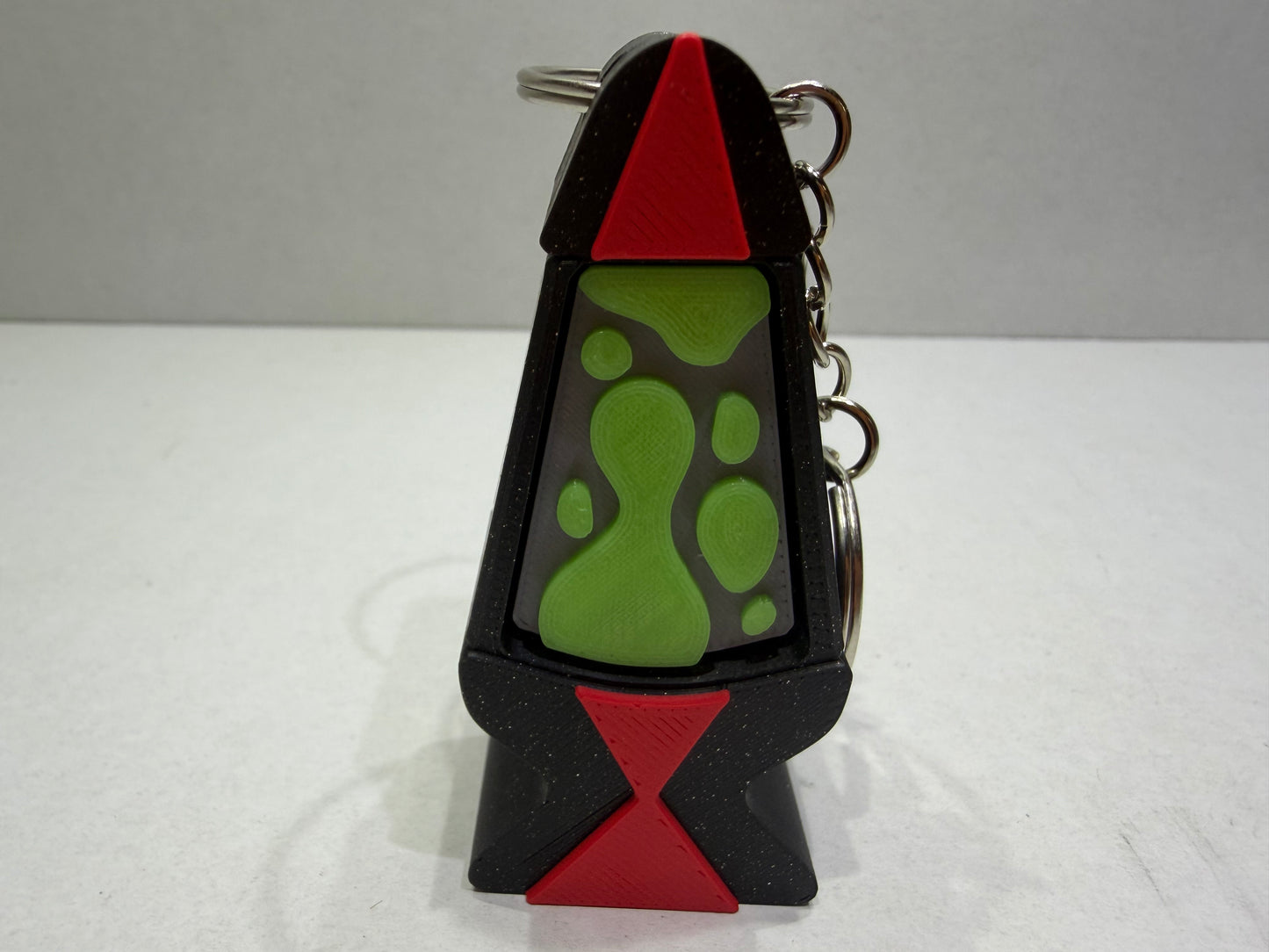 3D Printed Lava Lamp Clicker Keychain | Retro Fidget Accessory (Glow Option)
