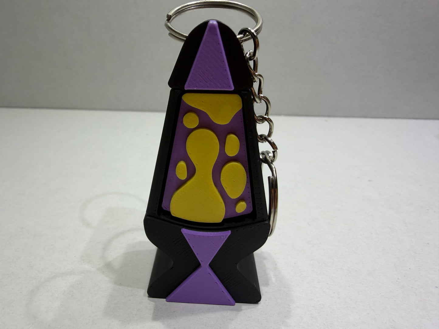 3D Printed Lava Lamp Clicker Keychain | Retro Fidget Accessory (Glow Option)