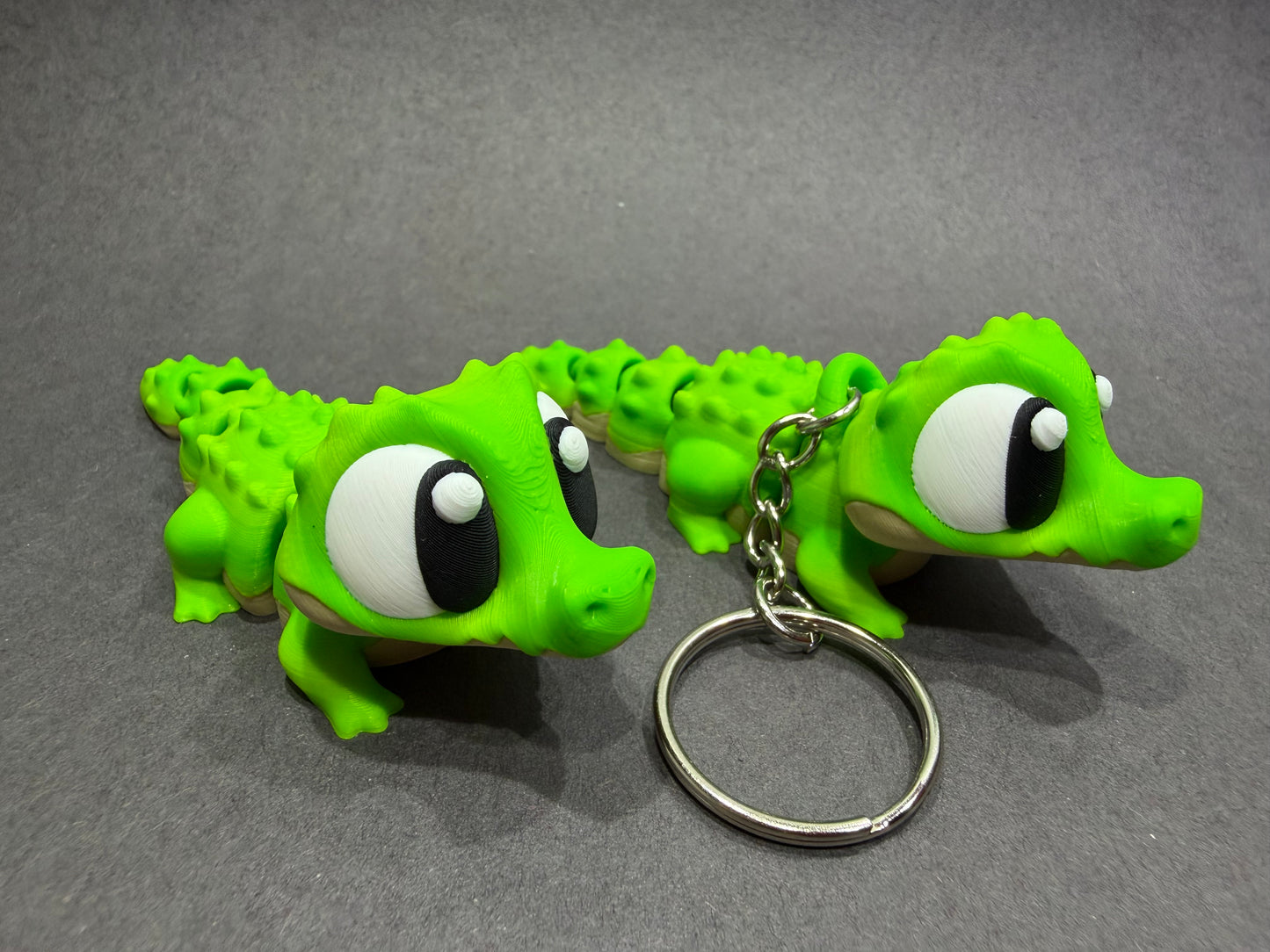 Mini Articulating Crocodile Magnet or Keychain