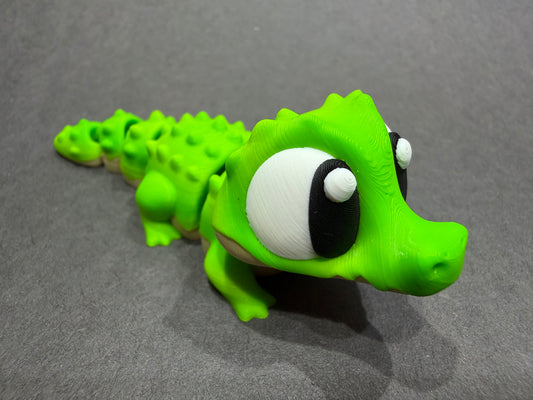 Mini Articulating Crocodile Magnet or Keychain