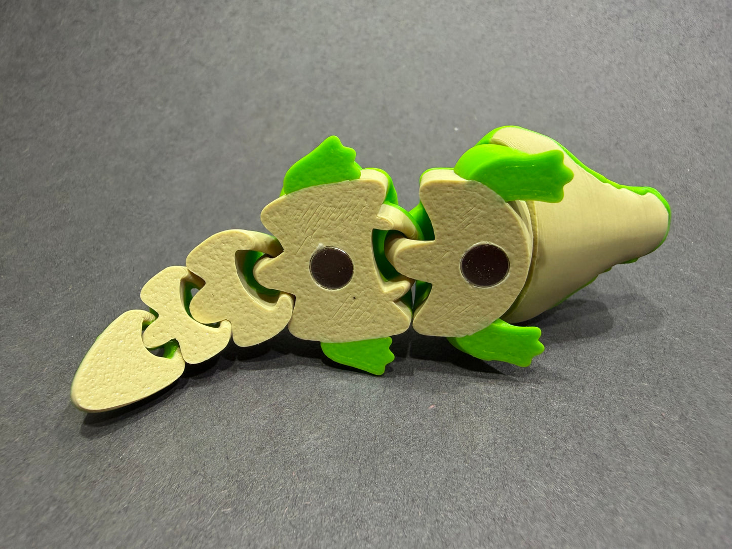 Mini Articulating Crocodile Magnet or Keychain