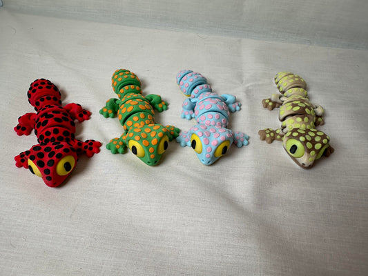 3D Articulating Leopard Gecko Decorative Figurine Fidget with Magnets