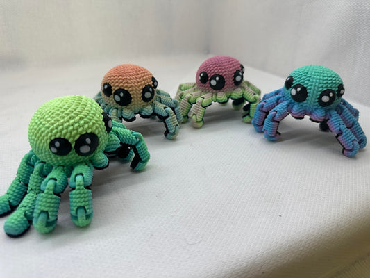 3D Printed Crochet Style Articulated Spider Fidget Toy