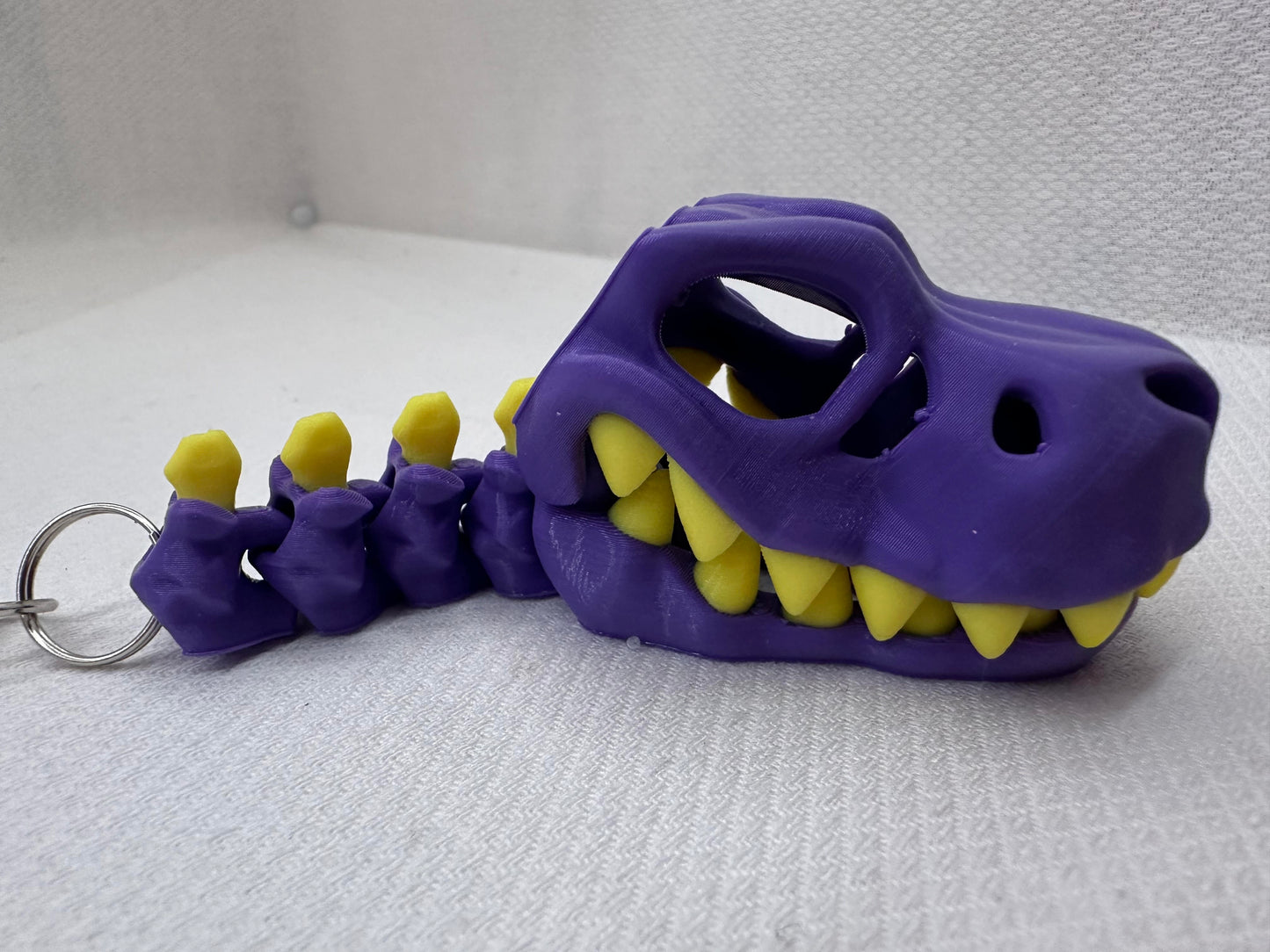 3D Printed Articulating Dino Head Keychains