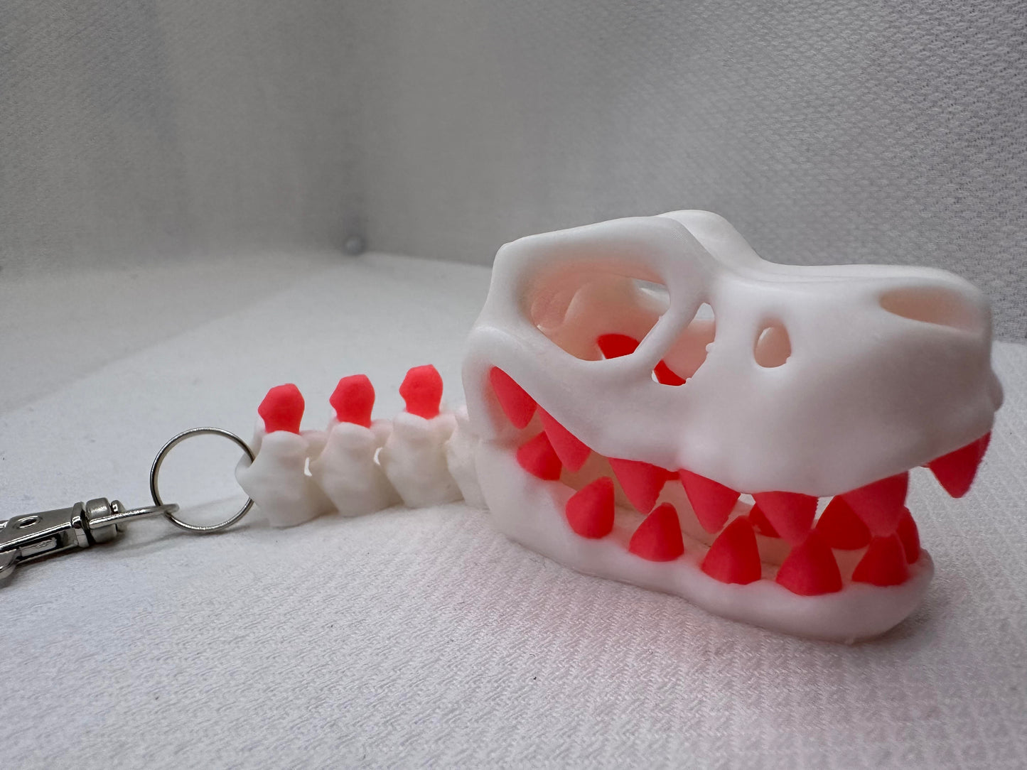 3D Printed Articulating Dino Head Keychains