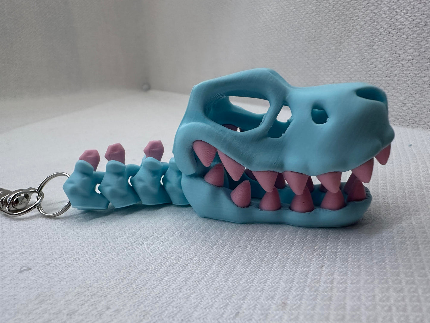 3D Printed Articulating Dino Head Keychains