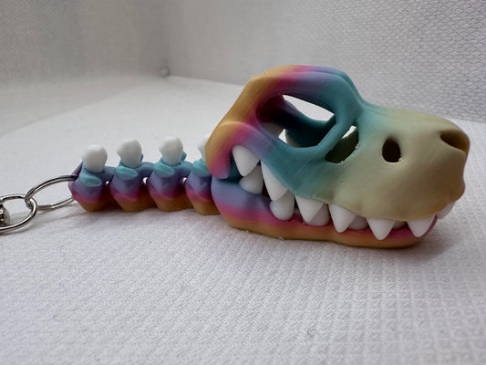 3D Printed Articulating Dino Head Keychains