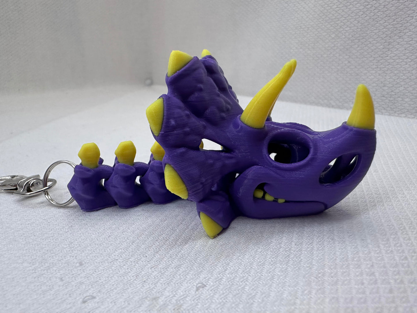 3D Printed Articulating Dino Head Keychains