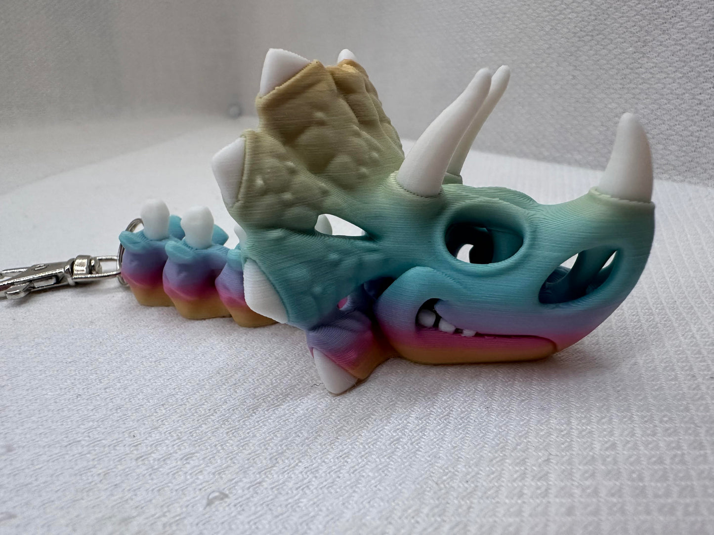 3D Printed Articulating Dino Head Keychains